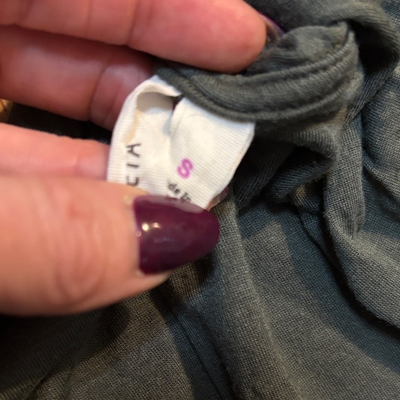 Athleta Faux Wrap knit sleeveless tank Dress Olive Green Small - Picture 3 of 7